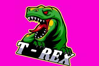 do abstract catering dinosaur logo design with unlimited revision in 12 hours