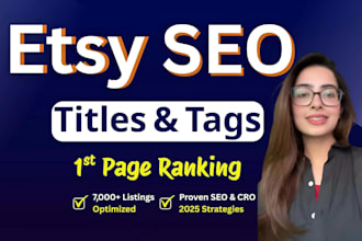 do etsy SEO for titles and tags to rank shop listing
