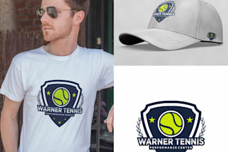 give an amazing tennis logo design with new concepts