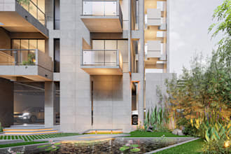 design modern landscape and site plan with realistic 3d visualization