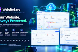 set up automated website backups, recovery and security monitoring