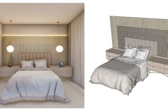 design and 3d model your furniture in sketchup