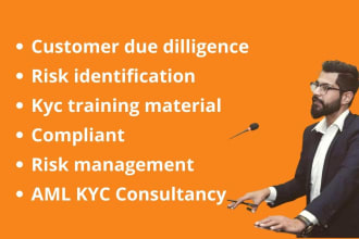 do risk profiling,draft kyc forms and aml training
