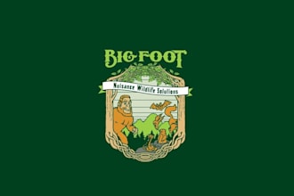 design bigfoot wildlife service company logo