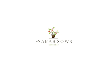 design new organic gardening blog sarah sows seeds logo