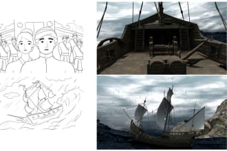 build 3d scene or environment from your storyboard