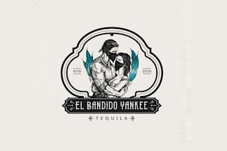 create a beautiful tequila company logo design