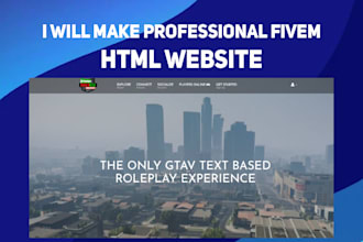 create HTML or tsx fivem website