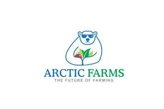 create a playful polar bear logo for a hydroponic farm