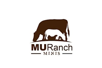create a simple sleek farm silhouette logo