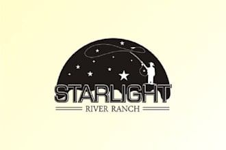 design fly fishing ranch logo