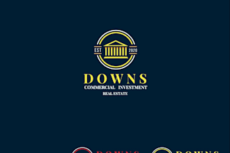 design a modern premium real estate logo