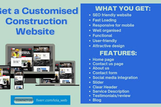 design construction company business website roofing website
