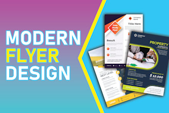 design digital flyer for corporate, real estate, food, business, event
