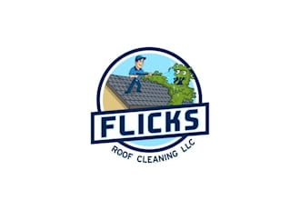design flicks roof cleaning logo