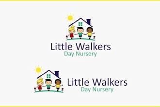 create childcare education daycare school logo