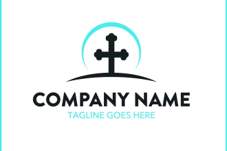 do modern church ministry christian or religious logo design