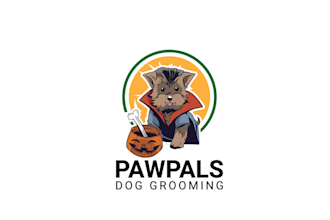 design dog grooming business logo