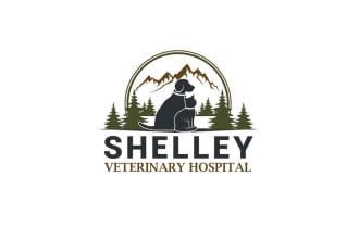 create animal cartoon, pet business and mascot, pet farm logo