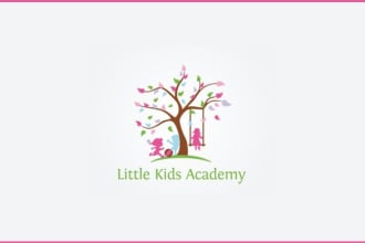 create childcare education daycare school logo