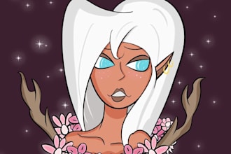 draw the portrait of fantasy characters for dnd or other rpg
