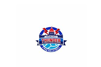 design a eye popping logo for thunder volleyball club