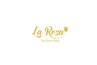 design a romantic and luxury logo for  la rosa  flower shop