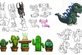 draw chibi and cute art and characters