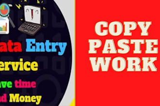 do data entry copy paste typing work
