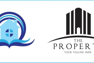 design fantastic original luxury real estate, property and construction logo
