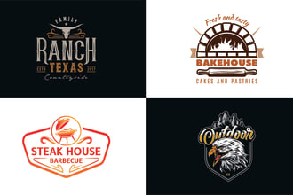 design custom unique retro vintage logo