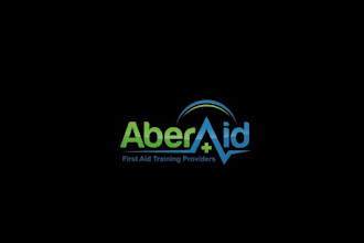 design simple clean first aid training logo