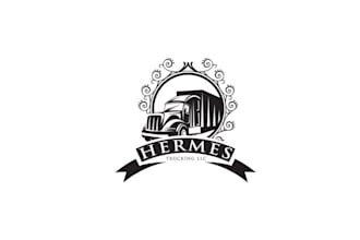 design eye catching hermes trucking logo within 24 hours