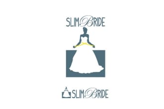 design awesome slim bride logo in 1 day
