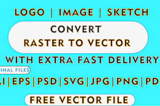 do manual, vector tracing, modify, vectorize, re edit logo, jpg to vector