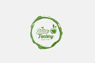 design beautifull juice factory logo for your business