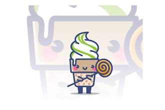 design eye catching ice cream  logo for your business in store