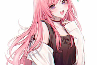 draw custom anime characters for you