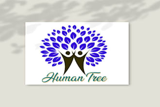 design a luxury brand human tree logo design