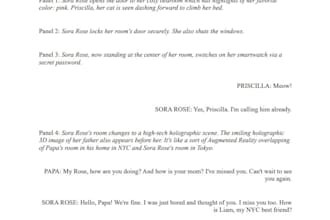 write a comic book story script for you