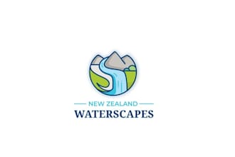 design super smart pond waterfall builder logo branding package