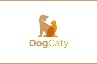 do a modern cat dog animal and pet logo design