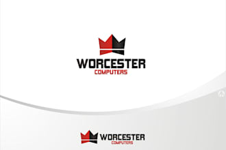 do a modern computer logo for your company in 1 day