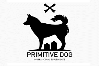 make awesome vintage dog logo design with copyrights