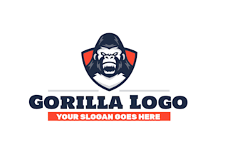 make wonderful excellent gorilla logo with unlimited revision