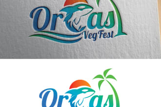 do a unique and creative natural vegan food logo in 1 day
