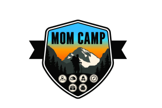 create an outdoor camp adventure mountain beach logo