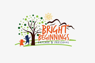 make modern high quality childcare logo design in high definition