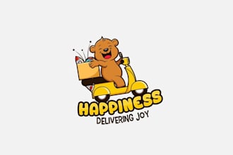 design awesome unique nice happiness toy app logo