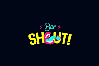design eye catching premium bar shout app logo fast delivery
